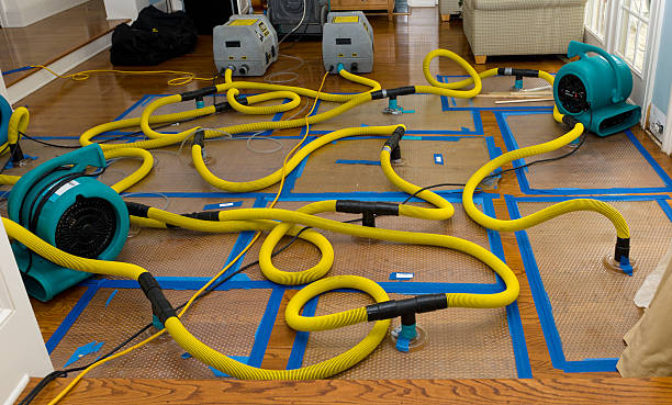 Professional Flood Damage Restoration technician working in Posey, CA